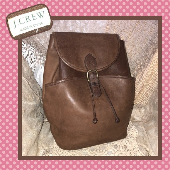 j crew leather backpack